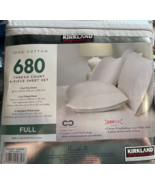 Kirkland Signature 680 Thread Count 6-piece Sheet Set, Full, Alloy Grey - $896.69 MXN