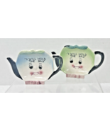 Two Tea Bag Holders &quot;I Will Hold The Bag&quot; Ceramic Japan Vintage Anthropo... - €12,71 EUR