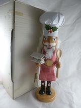 Chef Nutcracker with Gingerbread House and Cookies 15&quot; Christmas Hand Crafted Wo - £50.44 GBP