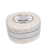 Robert Kaufman Kona Cotton Solids Snow Colorstory 2-1/2in Roll-Ups 40pcs - £34.22 GBP