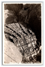 RPPC Boulder Dam Construction Jan 15 1934 Boulder City NV Oakes Postcard R6 - £13.27 GBP