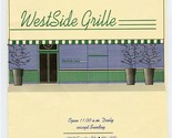 Westside Grille Menu Kingston Pike Knoxville Tennessee 1991 - $17.82