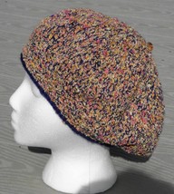 All Seasons Multicolor Mix Yarn Crocheted Medium Beret - Handmade by Michaela - £26.37 GBP