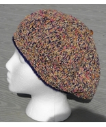 All Seasons Multicolor Mix Yarn Crocheted Medium Beret - Handmade by Mic... - £26.07 GBP