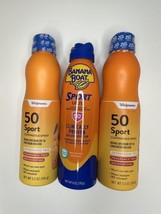 Banana Boat Sport Ultra and Walgreens SPF 50 Sunscreen Spray —3 Bottles Total - £10.31 GBP