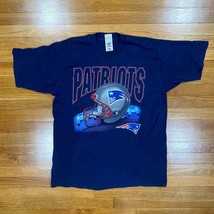 Vintage New England Patriots T-Shirt Mens XL Helmet Graphic Y2K FOL Tag - £18.53 GBP