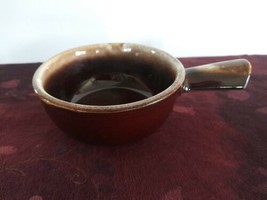 VTG USA McCoy Brown Drip Glaze Pottery w Handle Soup Bowl 7050  - £9.31 GBP