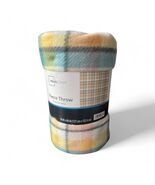 MAINSTAYS Colorful Spring Plaid Polyester Fleece Throw 50” x 60” - $9.95