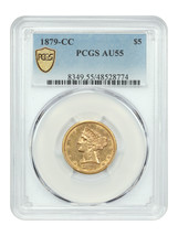 1879-CC $5 PCGS AU55 - £9,181.34 GBP