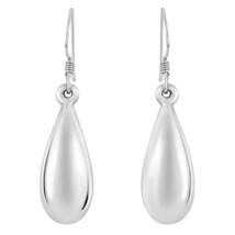 Graceful Everyday Dew Drop Sterling Silver Dangle Earrings - £14.50 GBP