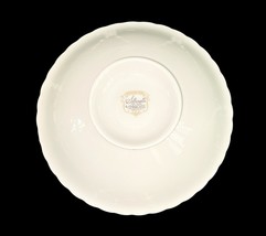 Syracuse China Wedding Ring Silhouette Serving Bowl 8.5" White Silver Trim USA image 7