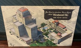 1950s Hotel Westward Ho And Patio Suites Phoenix Arizona Postcard - £10.21 GBP