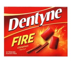 DENTYNE GUM FIRE SPICY CINNAMON FLAVOUR X 6 Pack - 72 Gum - $18.61