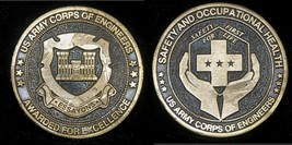 Army Engineers Safety &amp; Occupational Health Challenge Coin - £17.13 GBP