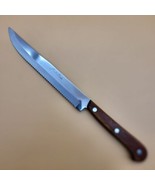 Medallion Carving Knife 7.25&quot; Serrated Blade Wood Handle 3 Rivets Japan - $10.97