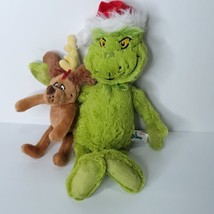 Dr. Seuss The Grinch Holding Max Plush Stuffed Animal Christmas Aurora World 15&quot; - £26.89 GBP