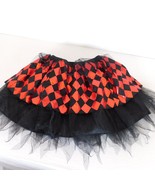 Halloween Costume Women Junior Red Black Harlequin Elastic Waist Tutu Si... - £4.70 GBP
