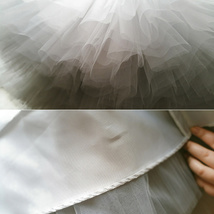 Ivory White Circle Tulle Skirt Outfit Custom Plus Size Tulle Ball Skirt Outfit image 7
