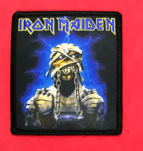 Iron Maiden Powerslave Mummy Iron On Sew On Woven Patch 3 1/8&quot;x3 5/8&quot; - £6.03 GBP