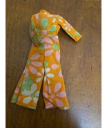 Triki Miki Uneeda Doll Orange Jumpsuit Floral 1970s Original Clothing Vi... - $224.31 MXN