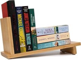 Desktop Wood Bookshelf With Wooden Bookend, Bamboo Desk Organizer Shelf And - £28.37 GBP