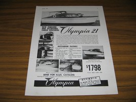 1954 Print Ad Olympia 21 Boats Made in American Zone of Germany - £11.50 GBP