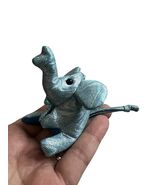 ELEPHANT Baby Elephant Beanbag Plush Sitting Blue Metallic Shiny Mini Sm... - $15.15