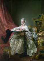 Giclee Oil Painting François-Hubert Drouais: Madame de Pompadour Fine  r... - $9.49+