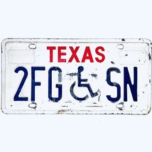  United States Texas Base Disabled License Plate 2FG SN - £13.23 GBP