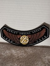 2008 HOG Harley Davidson Owners Group 25 Year Anniversary Rocker Patch 5.75&quot; NEW - $8.15