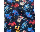 Doggy Bed Puppy Print Fleece Double Sided Homemade 23 x 34 in - $12.59