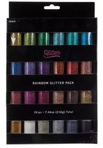 Rainbow Pack Ultra Fine Glitter 24 Pack New - £16.35 GBP