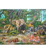 Educa African Jungle 2000 pc Jigsaw Puzzle Africa Animals Elephants Lion... - £24.07 GBP