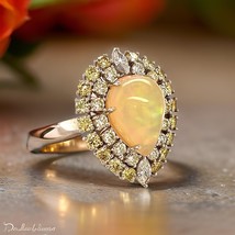 Natural White Opal Diamond Ring 14k Gold 11 TCW GIA Certified $12,950 210739 - £3,948.99 GBP