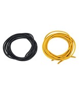 Elastic No Tie Shoelaces for Adults and Children (2-Pack) Black and Yellow - £5.97 GBP