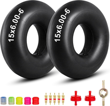 15x6.00-6 Inner Tubes, TR14 Valve, 2-Pack for Mowers, ATVs, Golf Carts - $38.60