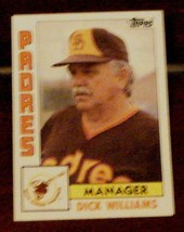 Dick Williams, Padres,  1984 #742 Topps  Baseball Card - GD COND - NICE CARD - £3.10 GBP