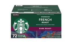 Starbucks French Roast Dark Roast K-Cup Pods for Keurig Brewers, 1 box (72 pods) - £53.14 GBP