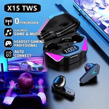 Earbuds Wireless Bluetooth TWS X15 Earphone Headphone Low Latency Gaming - £7.40 GBP