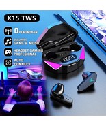 Earbuds Wireless Bluetooth TWS X15 Earphone Headphone Low Latency Gaming - $9.48