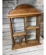 Vintage Wooden Wall Or Table Top Spice Rack Kitchen Shelves Trinket Gran... - $68.31
