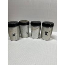 Set of 8 Vintage Metal Spice Jars West Bend Spun Aluminum Mixed Lot - $32.95