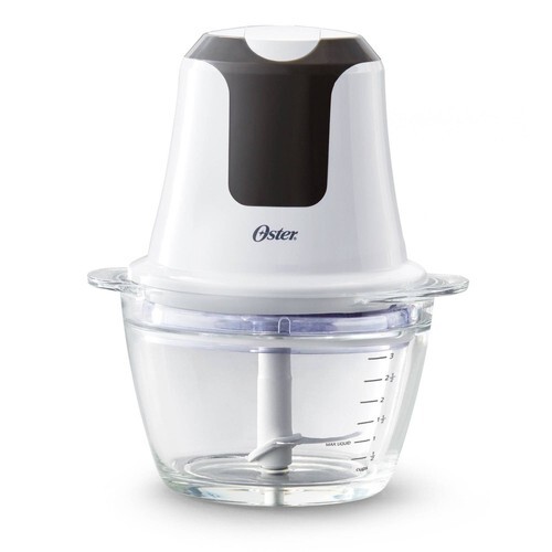 Oster 3-Cup Mini Food Chopper with Glass Bowl, for Kitchen Prep - White - $17.63