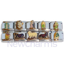 10 Nativity Italian Charms Set - Holiday Christmas Manger Jewelry Scene ... - $6.81