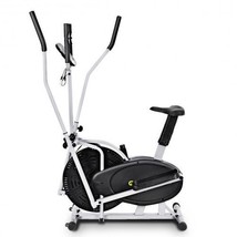 2-in-1 Elliptical Dual Cross Trainer Machine Fan Bike - $6,552.54 MXN