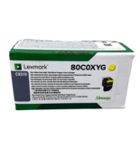 NIB Lexmark 80C0XYG Yellow Extra High Yield Return Program Toner Cartridge - £52.42 GBP