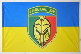 NEW - FLAG INTERNATIONAL LEGION DEFENCE OF UKRAINE ARMY WAR FREEDOM - £50.63 GBP
