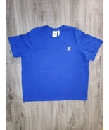 Adidas Shirt Men 2XLARGE BLUE Short Sleeve Crew Neck Logo Casual T Shirt - $241.39 MXN