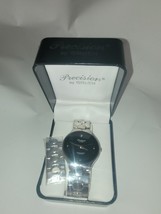 Men&#39;s  Precision by GRUEN Diamond Quartz Watch w/ black dial &amp; Fresh - £34.42 GBP