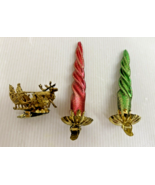 BLOWN GLASS CHRISTMAS CLIP ON CANDLES ORNAMENT - €17,89 EUR